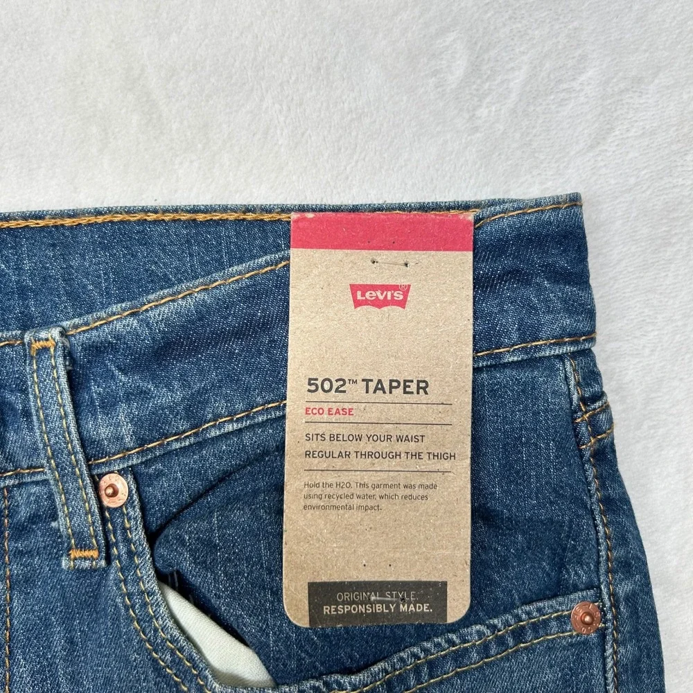Levi's 502‎ Taper Jeans Mens 31x30 Eco Ease Regular Fit Denim Pants NEW